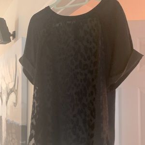 Black short sleeve blouse